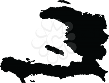 Vector illustration of maps of   Haiti