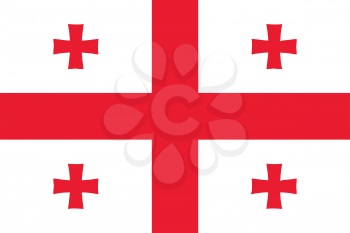 Vector illustration of the flag of Georgia  