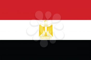 Vector illustration of the flag of  Egypt 