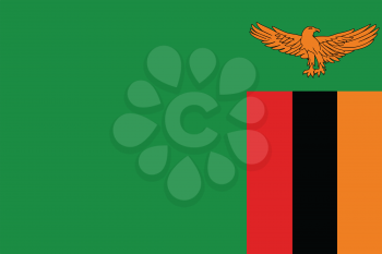 Vector illustration of the flag of Zambia 