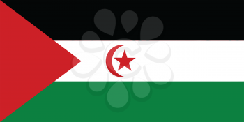 Vector illustration of the flag of Western Sahara  