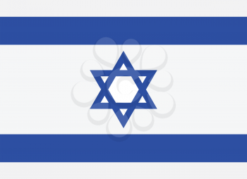 Vector illustration of the flag of  Israel 