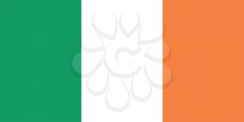 Vector illustration of the flag of  Ireland 