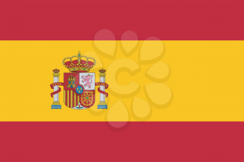 Vector illustration of the flag of  Spain