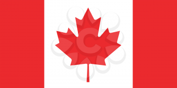 Vector illustration of the flag of  Canada 