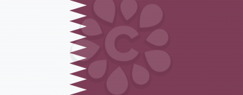 Vector illustration of the flag of  Qatar 