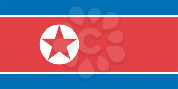 Vector illustration of the flag of Korea 