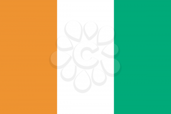 Vector illustration of the flag of Cote d Ivoire  