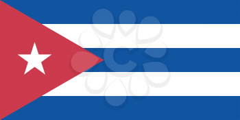 Vector illustration of the flag of  Cuba 