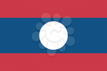 Vector illustration of the flag of  Laos 
