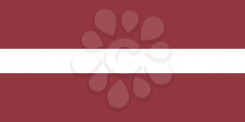 Vector illustration of the flag of  Latvia   
