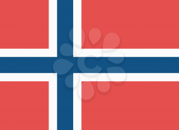 Vector illustration of the flag of Norway 