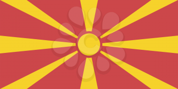 Vector illustration of the flag of Republic of Macedonia  
