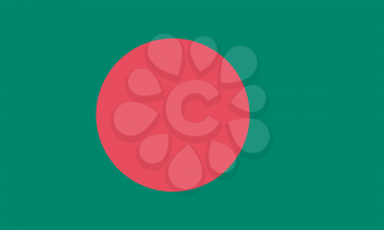 Vector illustration of the flag of Bangladesh  