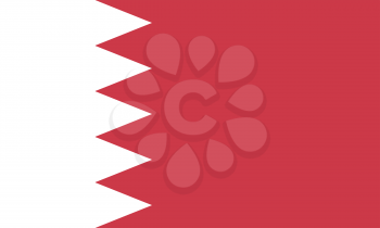 Vector illustration of the flag of Bahrain  