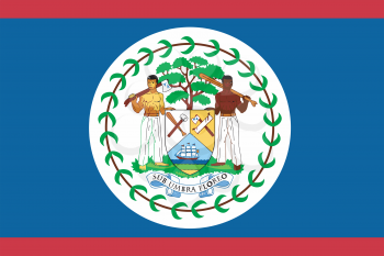 Vector illustration of the flag of  Belize 