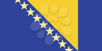 Vector illustration of the flag of Bosnia and Herzegovina
