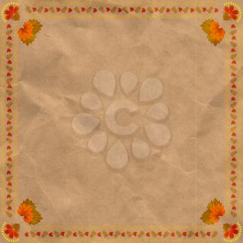 Ukrainian floral ornament on vintage paper background. eps 10