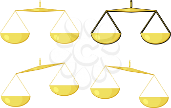 Illustration of golden scales