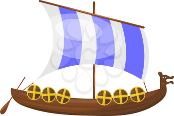 Cartoon Viking ship. eps10