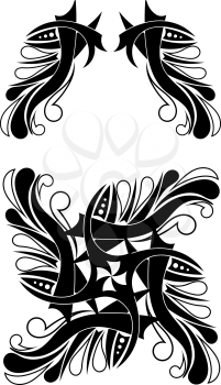 Elegant Black-white Tribal Tattoo Design