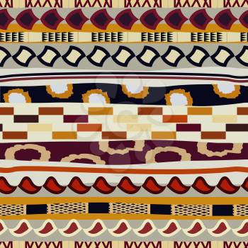 Seamless pattern with ethnic motifs. Tribal style
