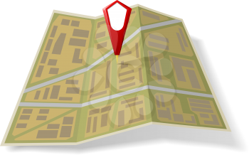 Street Map with red pointer