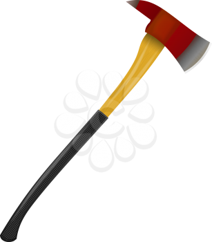 Fire ax on a white background