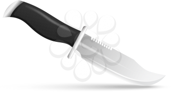 Hunting knife on a white background
