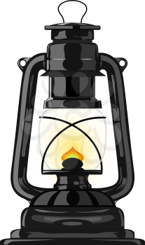 Old kerosene lamp. eps10