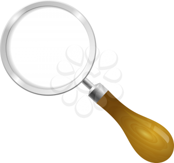 Magnifying glass with wooden holder