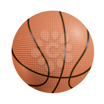 Basketball ball on a white background