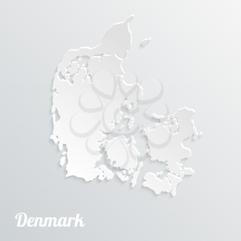 Abstract icon map of  Denmark, on a gray background