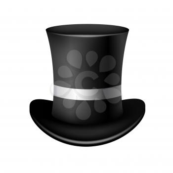  Classic cylinder hat on a white background