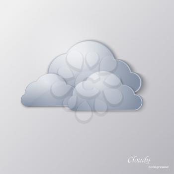 Glass clouds on a gray background