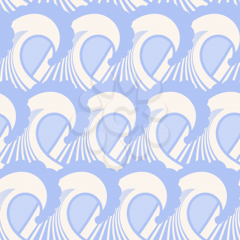 Seamless pattern with waves