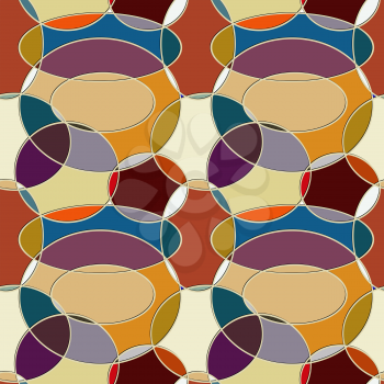 Seamless pattern of circular items