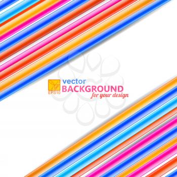 Bright abstract background with diagonal frame in the form of wires. Vector illustration