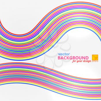 Bright abstract background with geometric wire frame. Vector illustration