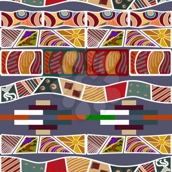 Seamless texture in the African style. Vector illustration