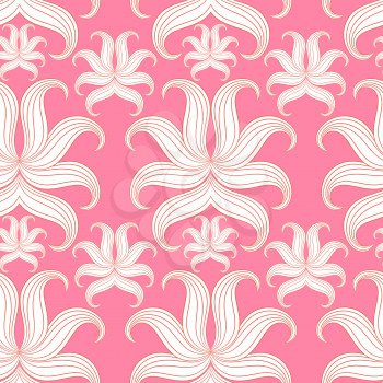 
Seamless abstract floral pattern. Vector illustration. Pink Design pattern for wallpaper, background, textiles and screen saver.