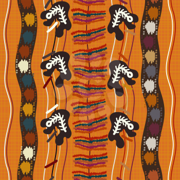 Abstract seamless ethnic pattern. Vector illustration.
