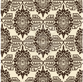 Tribal retro pattern. Basis for fabrics and wallpapers. Vector illustration.
