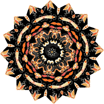 Design element in the form of a mandala ornament Tribal style. Vector illustration.