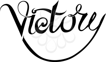 Handmade VICTORY lettering on a white background. Vector illustration lettering victory. 
Stock vector