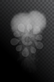 Realistic smoke on a transparent background. Vector illustration