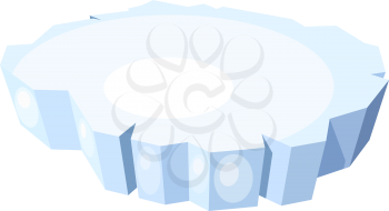 rtoon of ice floe on a white background. Vector illustration