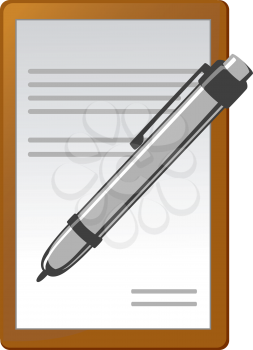 Pen and notebook iicon for design. Vector illustration