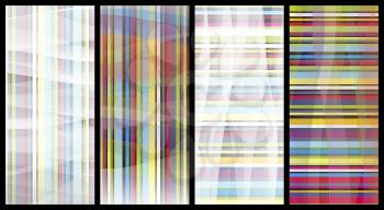 Royalty Free Clipart Image of Striped Banners