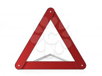 Warning triangle on white background